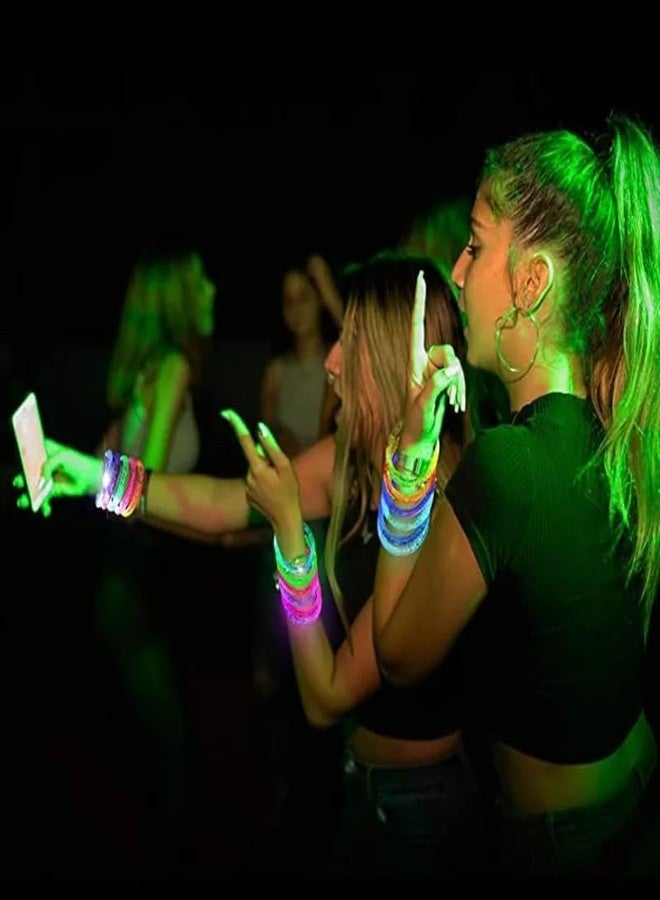 MVM Enterprise LED Glow Bracelets For Birthday LED Glow In The Dark Flashing Light Bangles For Decoration Light Up Party Favors for Concerts, Festivals, Sports, Parties, Night Events,Carnival (2 pcs) - Image 2